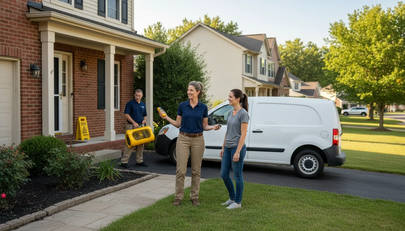 Residential water damage restoration in East Petersburg, PA